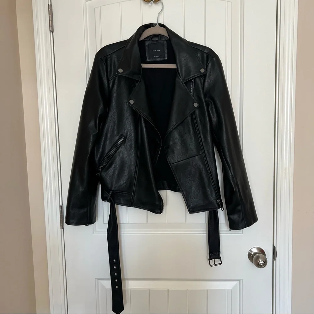 Vegan Leather Moto Jacket - Picture 3 of 11